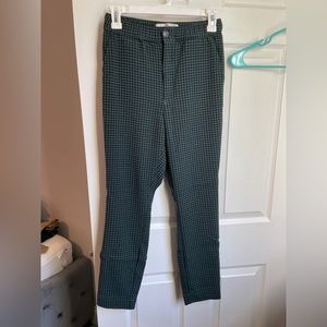 Green and black high rise leggings